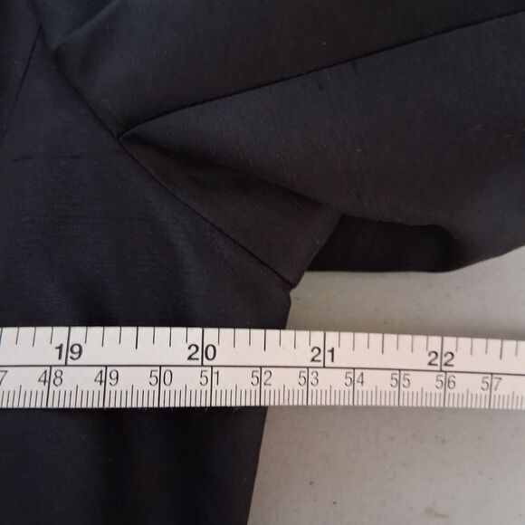 Kate Hill Woman Black Silk Jacket/Blazer Size 16W Fully Lined 3/4 Sleeve - Picture 9 of 15
